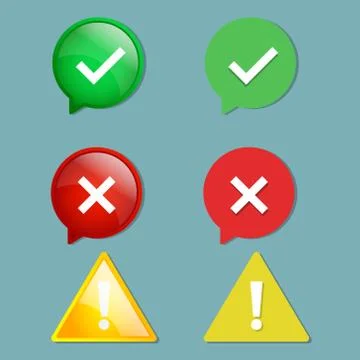 Set of alert icon vector illustration Stock Illustration