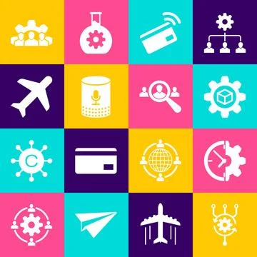 Set Algorithm, Clock and gear, Product development, Contactless payment, Vo.. イラスト素材