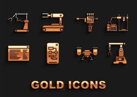 Set Algorithm, Drone flying with action camera, Software, web developer Stockillustratie