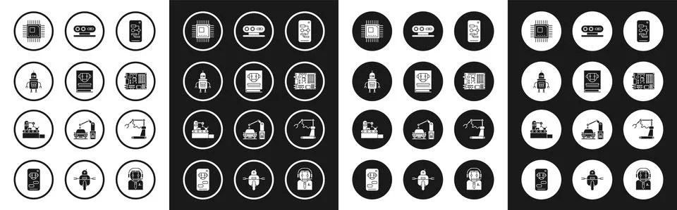 Set Algorithm, Electronic computer components motherboard digital chip, 3d Stock Illustration
