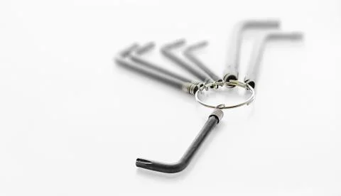 Set of allen, hex keys Stock Photos