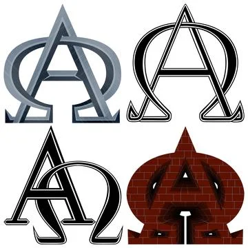 Set Alpha and Omega Stock Illustration