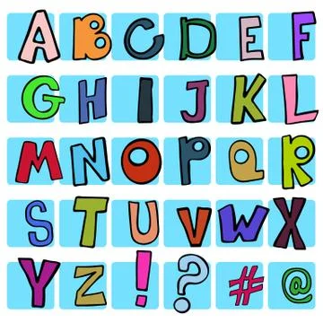 Set of alphabet Stock Illustration