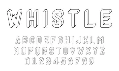 Set of alphabets font letters and numbers Stock Illustration
