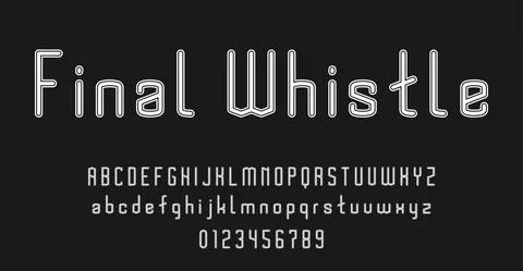 Set of alphabets font letters and numbers Stock Illustration