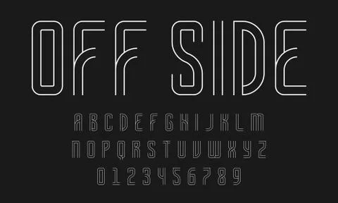 Set of alphabets font modern abstract design with lines Stock Illustration
