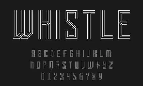 Set of alphabets font modern design with lines Stock Illustration