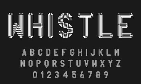Set of alphabets font modern design with lines Stock Illustration