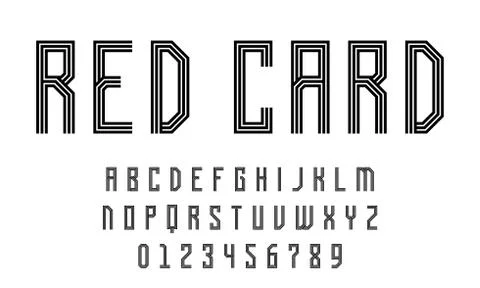 Set of alphabets font modern design with lines Stock Illustration
