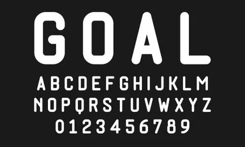 Set of alphabets font modern design Stock Illustration