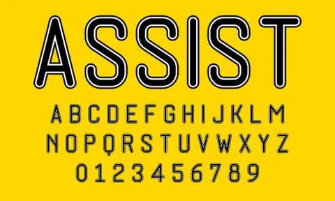 Set of alphabets font modern design with lines Stock Illustration