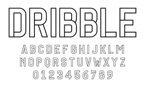 Set of alphabets font modern design with lines Stock Illustration