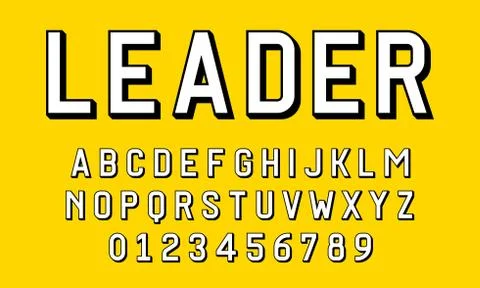 Set of alphabets font modern design Stock Illustration