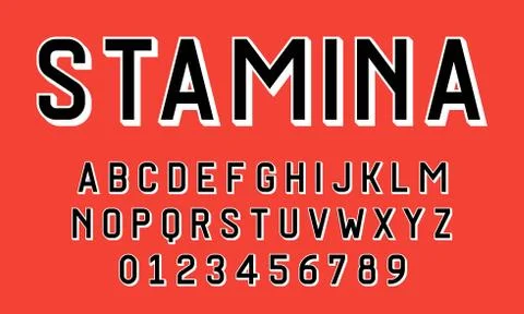 Set of alphabets font modern design Stock Illustration