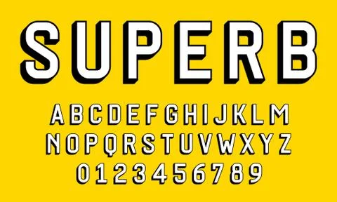Set of alphabets font modern design 3D concept Stock Illustration