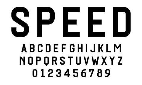 Set of alphabets font modern design Stock Illustration