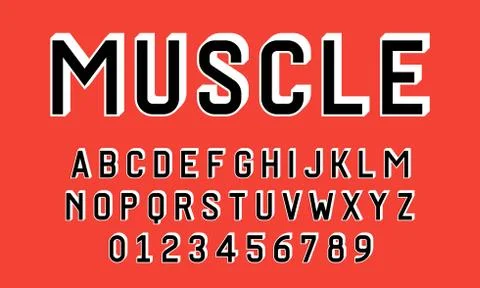 Set of alphabets font modern design 3D concept Stock Illustration