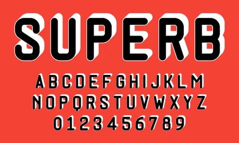 Set of alphabets font modern design Illustrazione stock