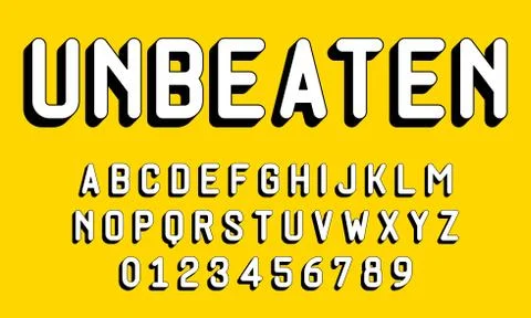 Set of alphabets font modern design 3D concept Stock Illustration