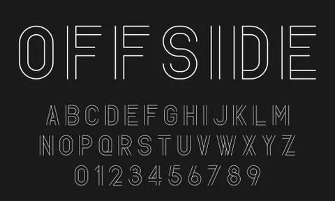 Set of alphabets fonts modern abstract design with lines Stock Illustration