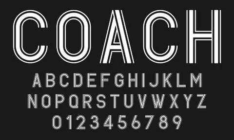 Set of alphabets fonts modern abstract design with lines Stock Illustration
