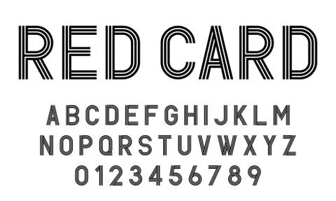 Set of alphabets fonts modern abstract design with lines Stock Illustration
