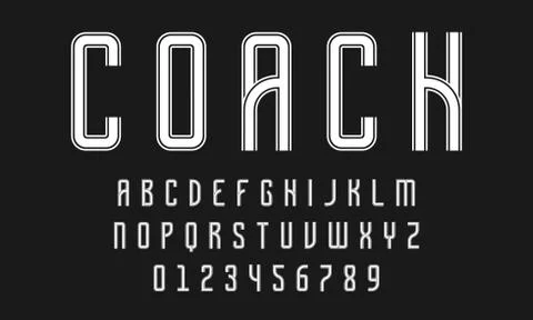 Set of alphabets lines font modern abstract Stock Illustration