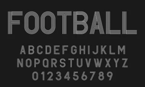 Set of alphabets lines fonts modern abstract Stock Illustration