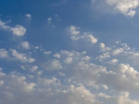 Set of altocumulus clouds in the sky Fotos Stock
