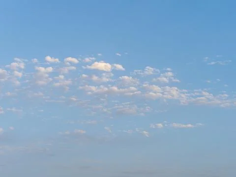 Set of altocumulus clouds in the sky Fotos Stock