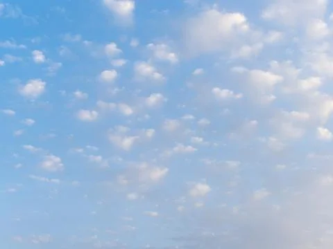 Set of altocumulus clouds in the sky Stock Photos