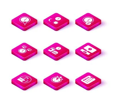 Set Always busy, Stopwatch, Clock, Fast food time, To do list or planning, Smart Stock Illustration