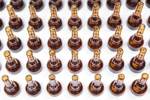 A set of ampoules for injection in a box. Stock Photos