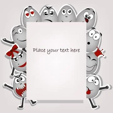 Set amusing eggs Stock Illustration