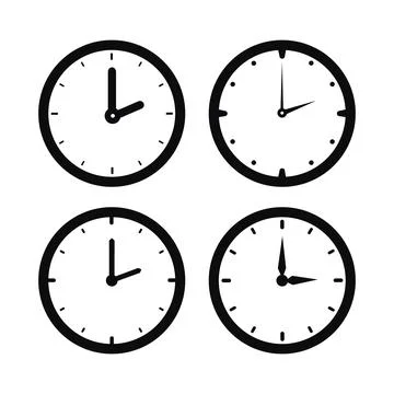 Set Of Analog Clocks Stock-Illustration