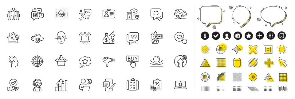 Set of Analysis graph, Co2 gas and Electricity price line icons for web app Illustrazione stock