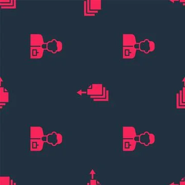 Set Analyst engineer and Data export on seamless pattern. Vector Illustrazione stock