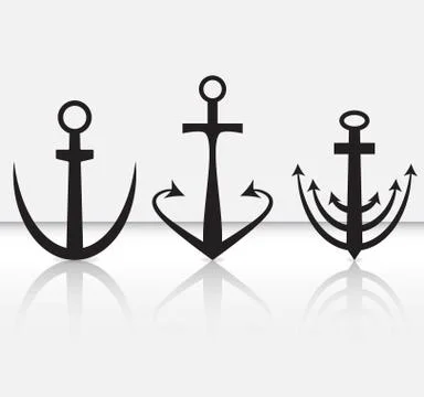 Set of anchor Stock Illustration