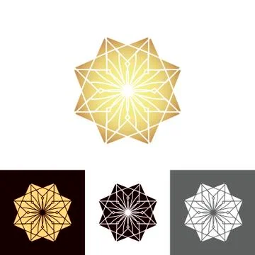 A set of ancient geometric linear figures, for decorating your own design. 스톡 일러스트