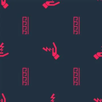 Set Ancient Greek pattern and Zeus on seamless pattern. Vector 스톡 일러스트