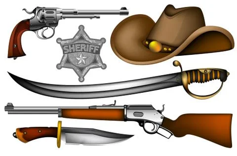 Set of ancient weapons Stock Illustration