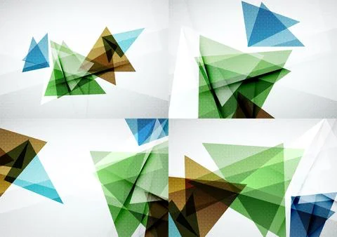 Set of angle and straight lines design abstract backgrounds Stock Illustration