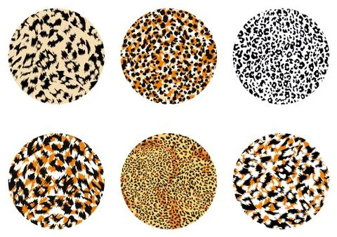 Set of animal print patterns Stock Illustration