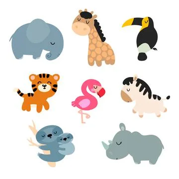 A set of animals Stock Illustration