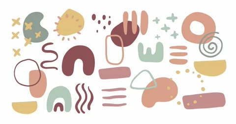 Set of Animated Abstract Trending Shapes on transparent backgrounds Video stock 144915060