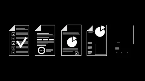 Set of animated files for technology and business concept Stock Footage 285710441