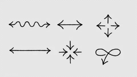Set of animated hand-drawn arrows 3 Video stock 260943538