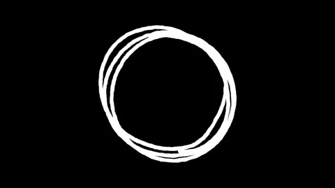 Set of Animated Hand Drawn Circles elements pack. Stock Footage 312437660