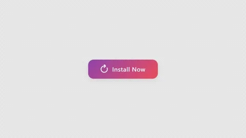 Set of animated install now buttons with colorful gradient on black Stock Footage 345265155