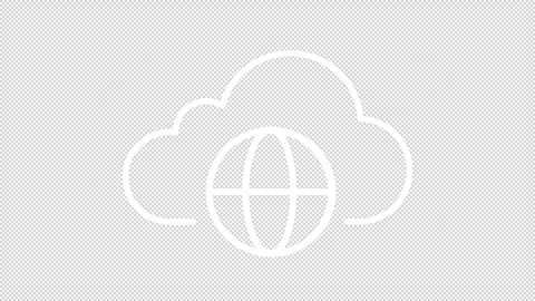 Set of animated line icons representing cloud computing Stock Footage 276461513